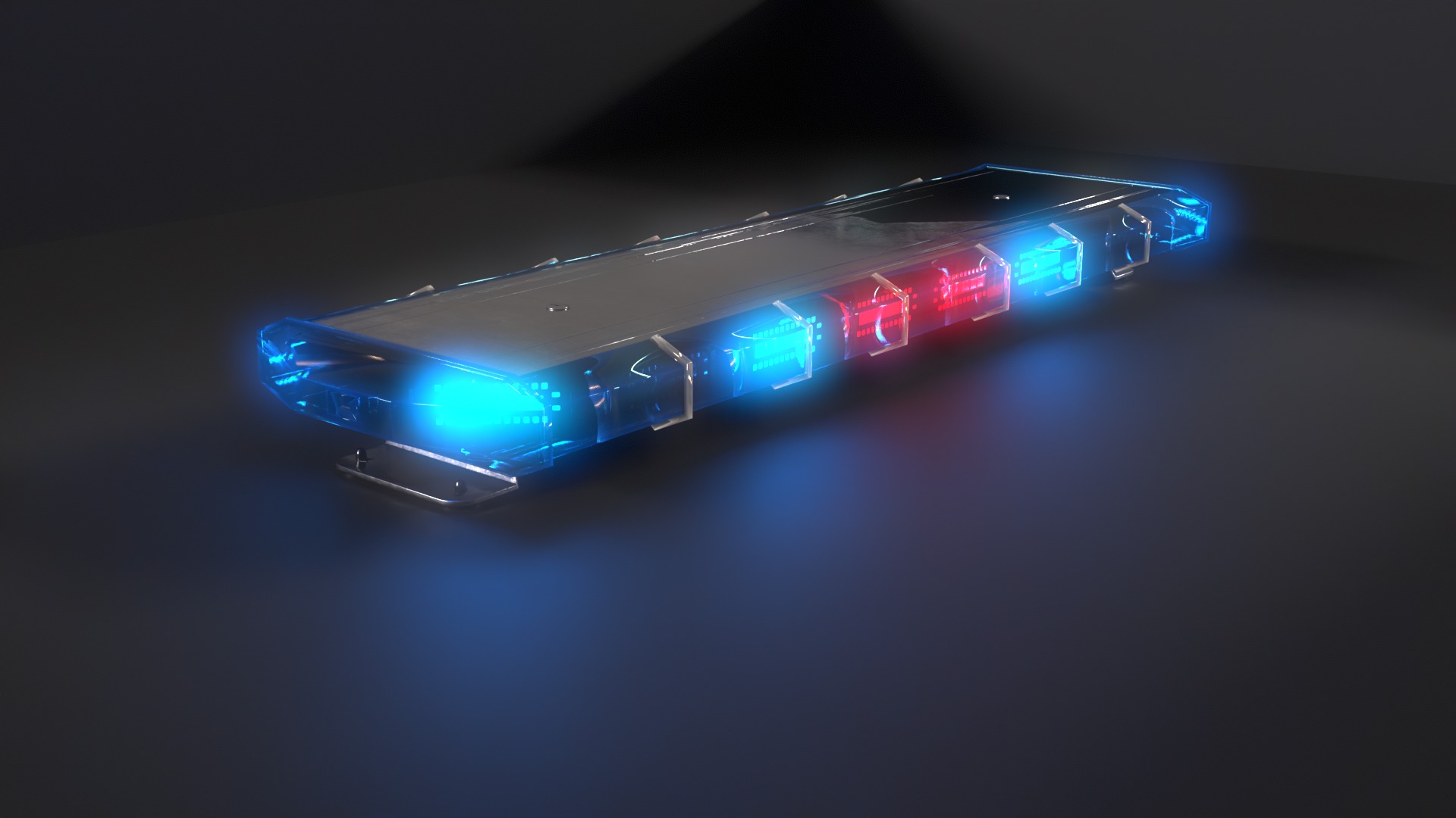 Rotating London Police Car Roof Light DRIP DYNAMISCH ROUTE Lens Low-poly 3D model_9