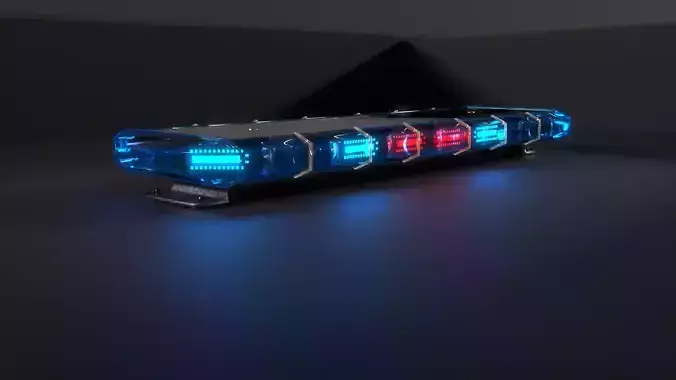 Rotating London Police Car Roof Light DRIP DYNAMISCH ROUTE Lens Low-poly 3D model