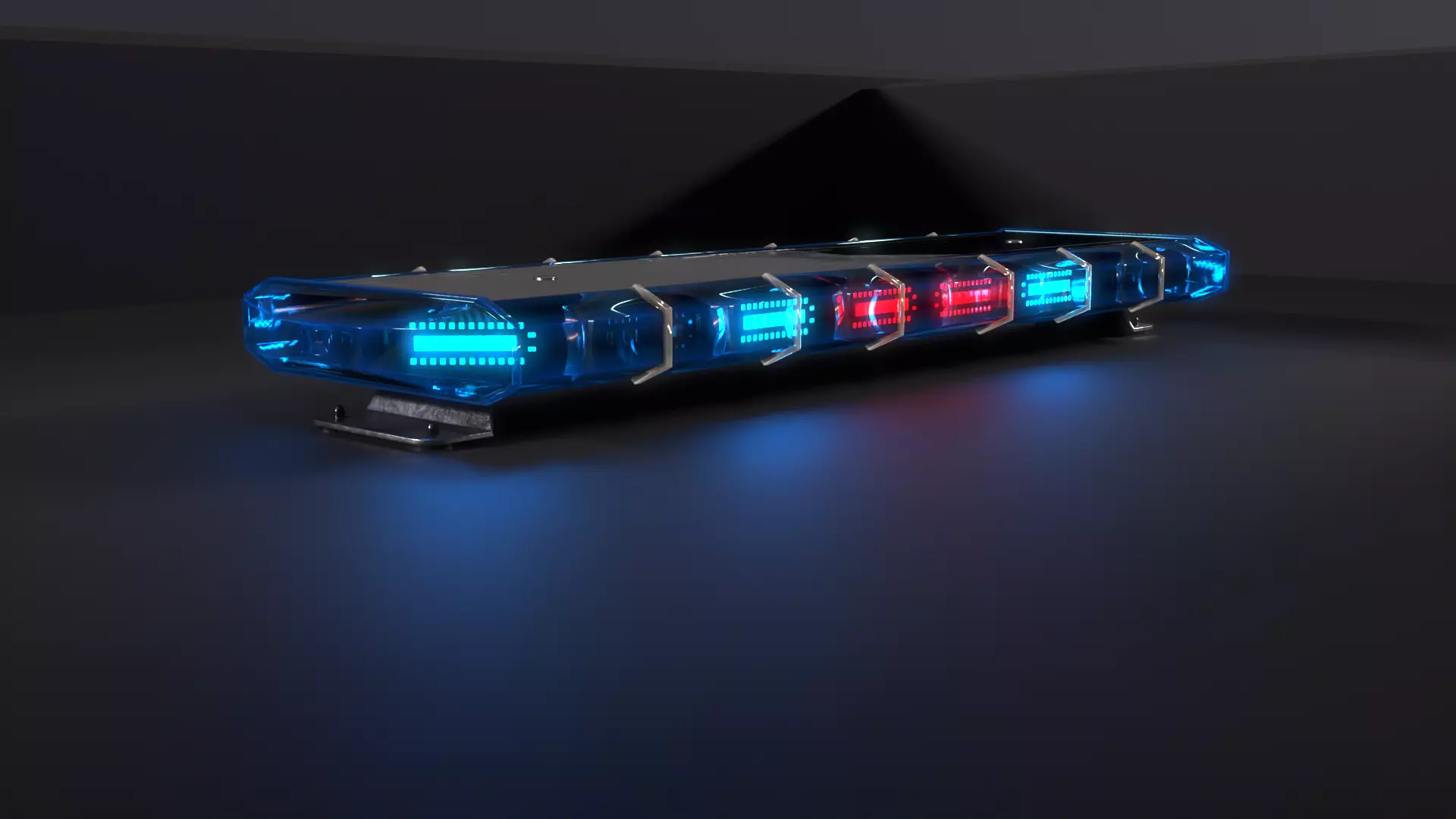 Rotating London Police Car Roof Light DRIP DYNAMISCH ROUTE Lens Low-poly 3D model_0