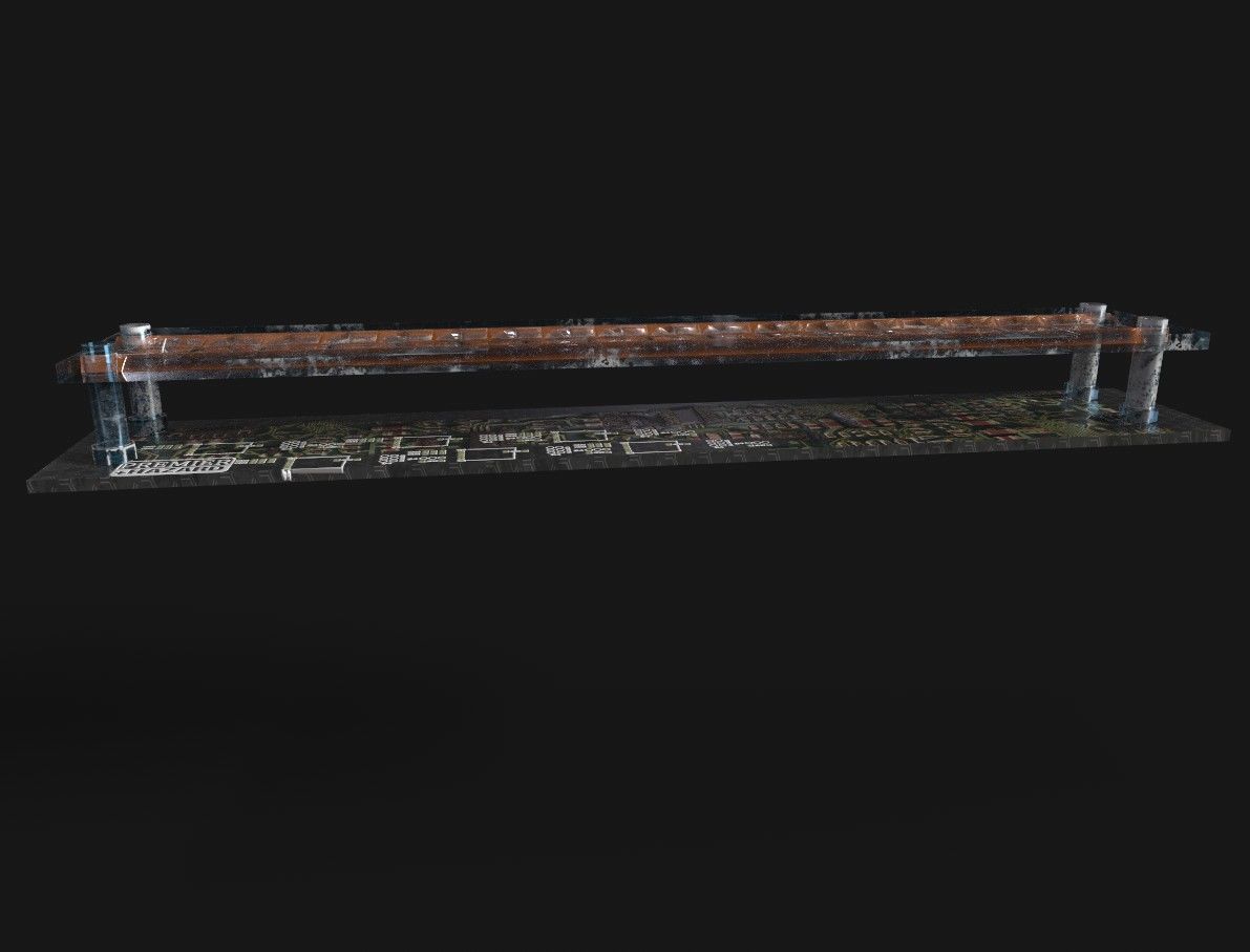 Rotating London Police Car Roof Light DRIP DYNAMISCH ROUTE Lens Low-poly 3D model_19