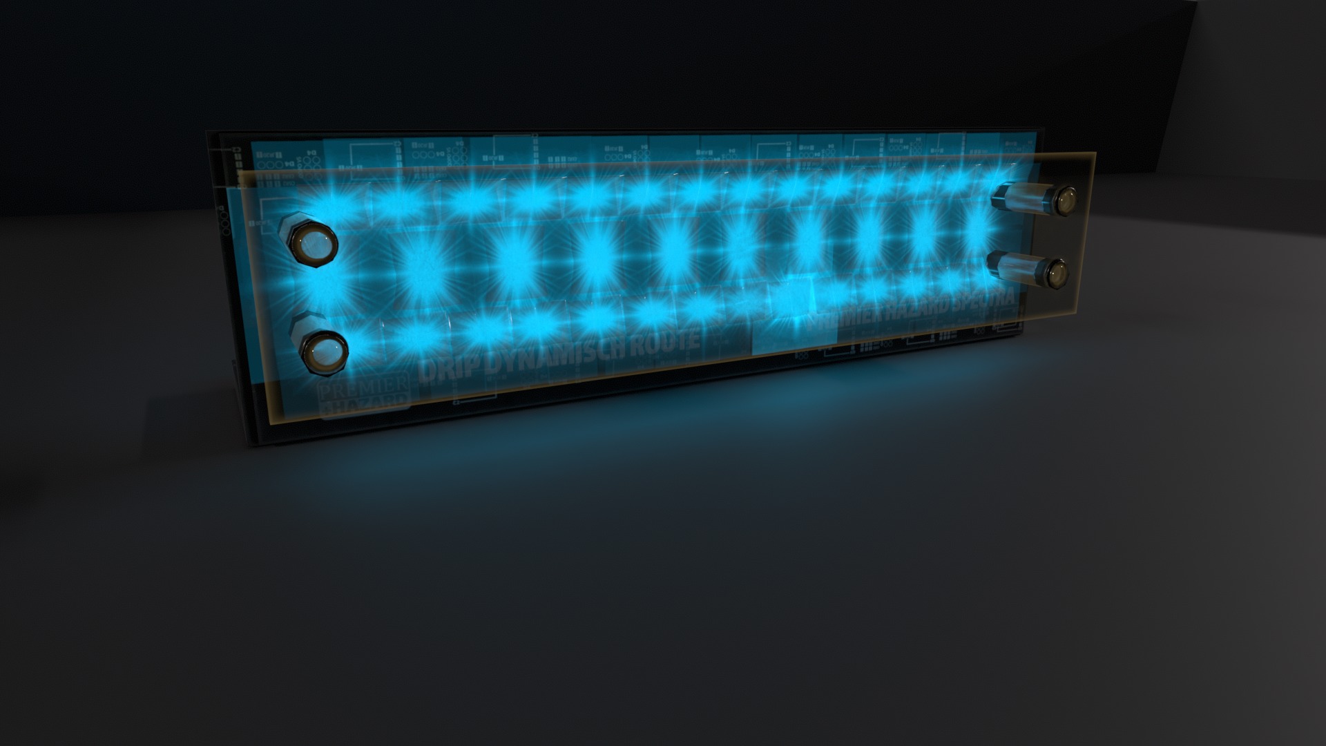 Rotating London Police Car Roof Light DRIP DYNAMISCH ROUTE Lens Low-poly 3D model_5