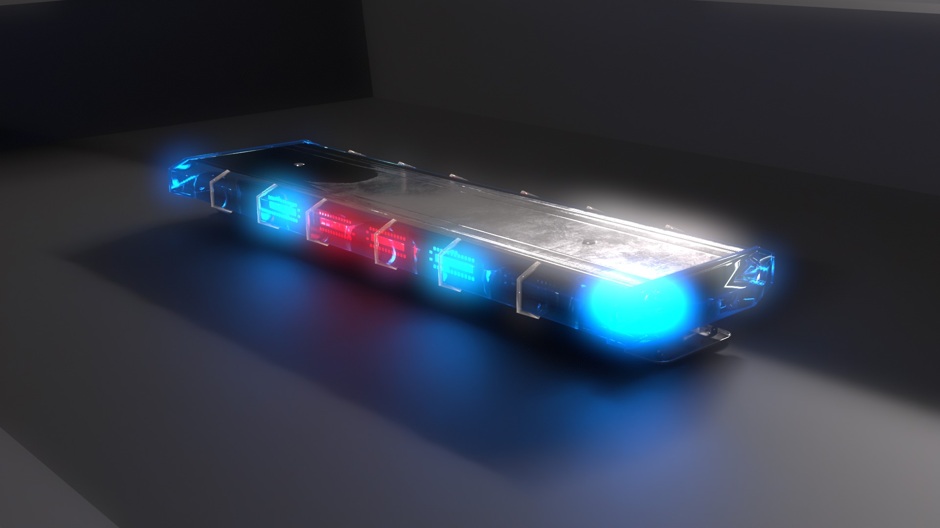 Rotating London Police Car Roof Light DRIP DYNAMISCH ROUTE Lens Low-poly 3D model_10