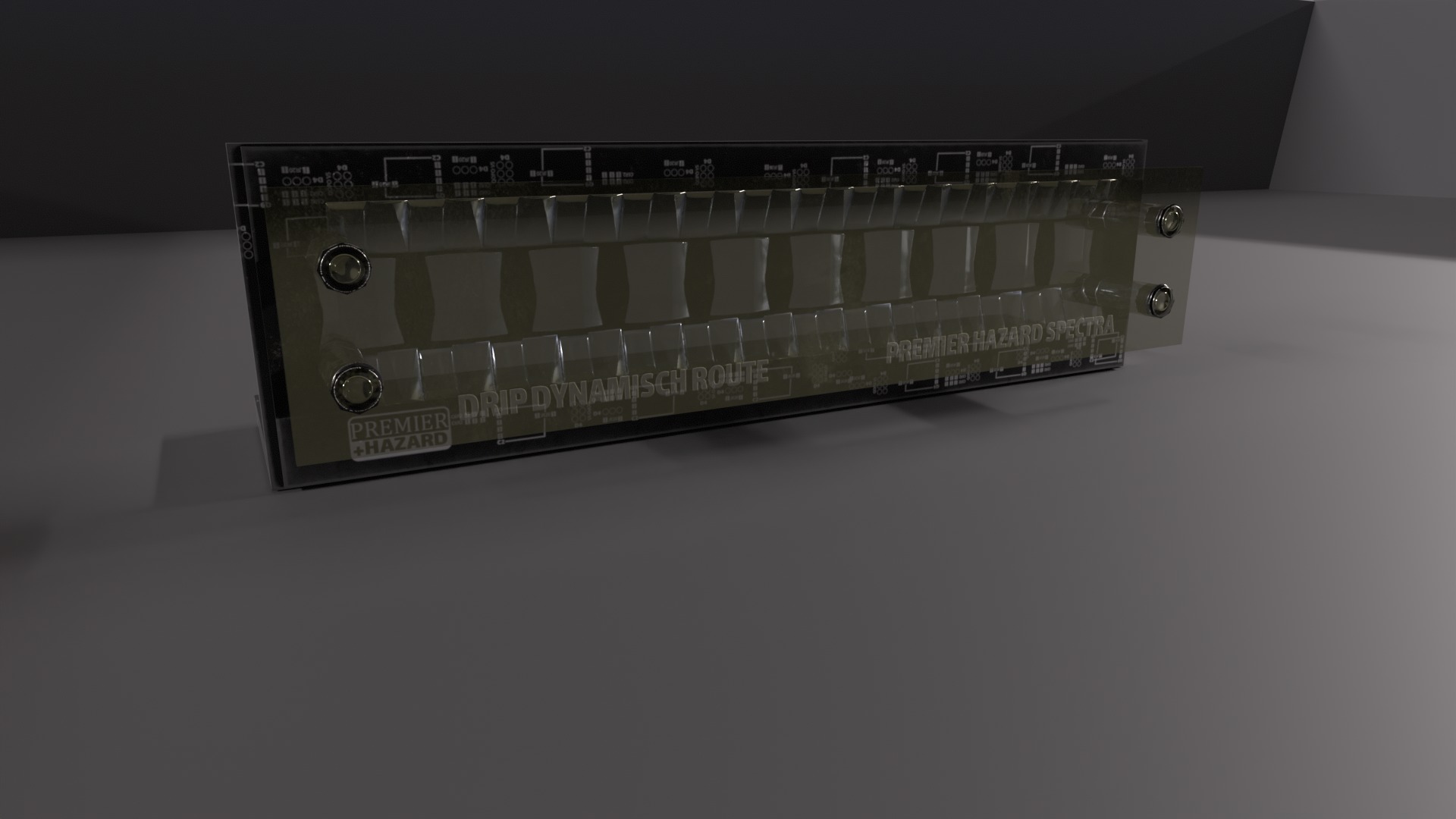 Rotating London Police Car Roof Light DRIP DYNAMISCH ROUTE Lens Low-poly 3D model_3