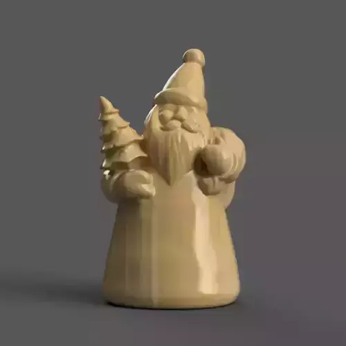 santa clause sculpture for table - desk - tree - keychain 3D print model