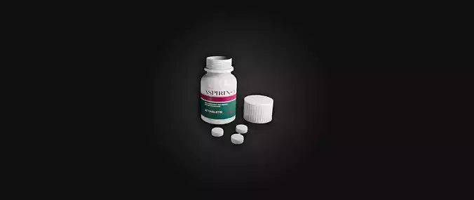 Aspirin Bottle I PBR Model I Game Ready