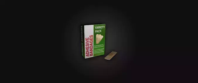 Adhesive Bandage - Band aid I PBR Model I Game Ready Low-poly 3D model