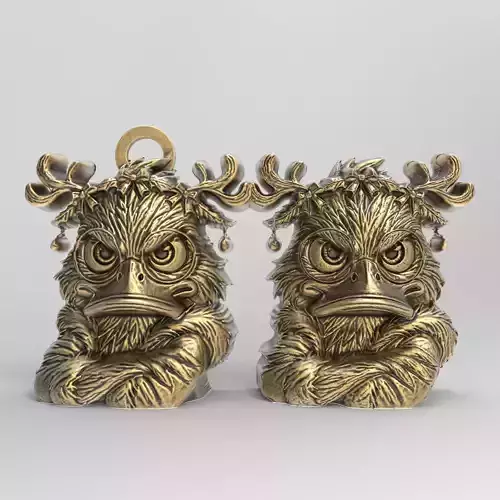 christmas duck decor 1  3D print model