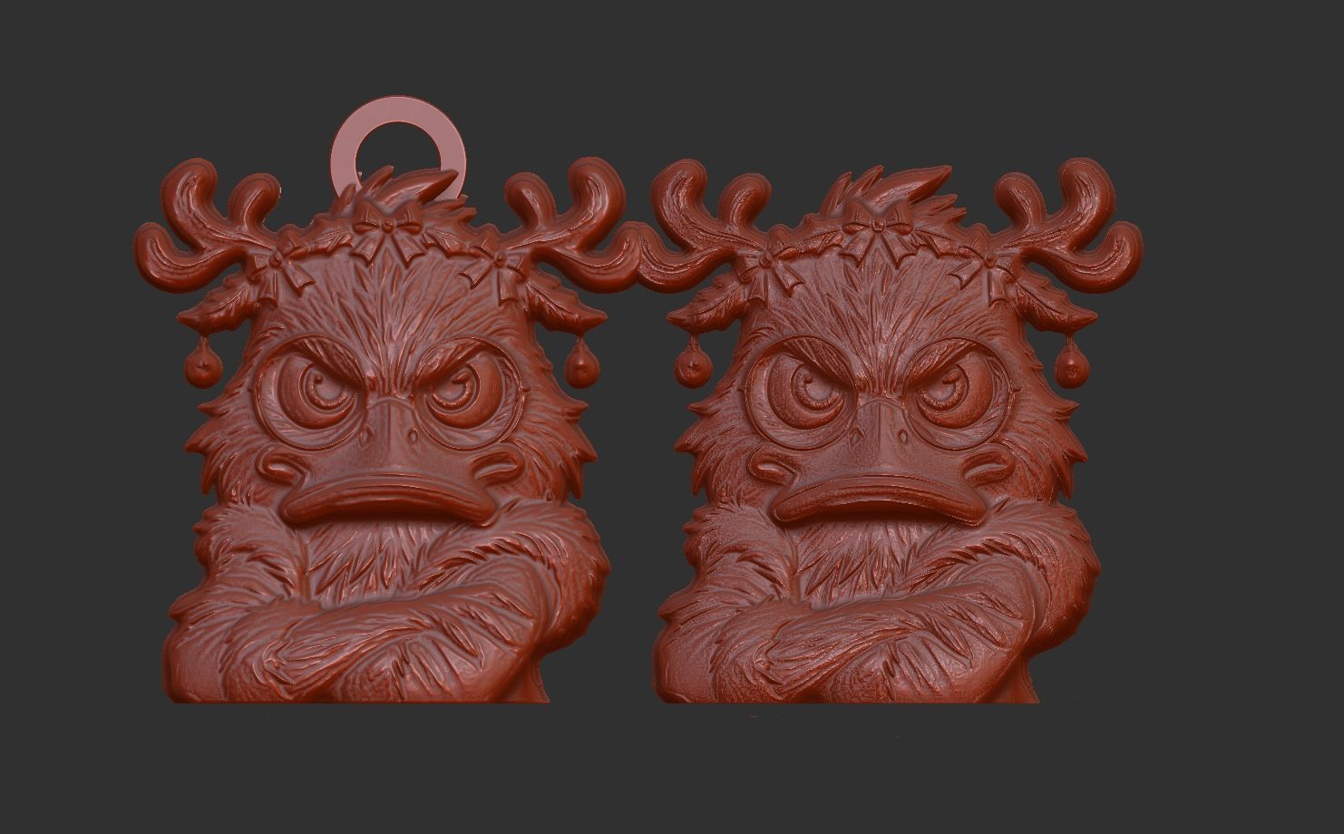 christmas duck decor 1  3D print model_6