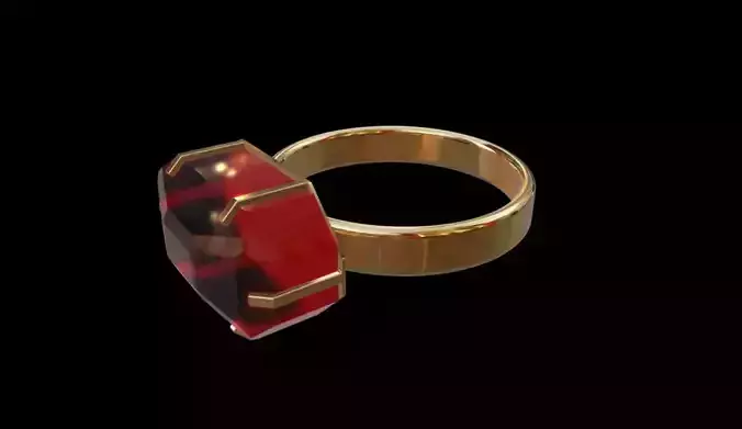 Ring with ruby