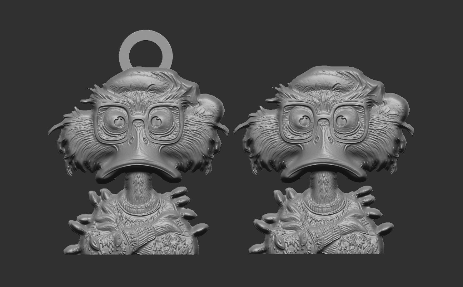 christmas duck decor 2  3D print model_3