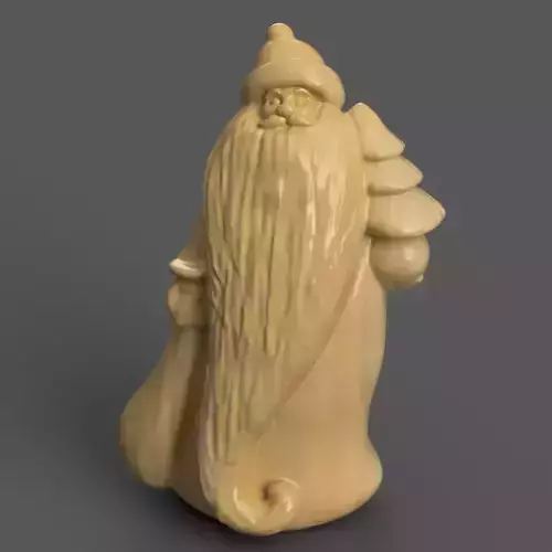 santa clause sculpture for table - desk - tree - keychain 002 3D print model