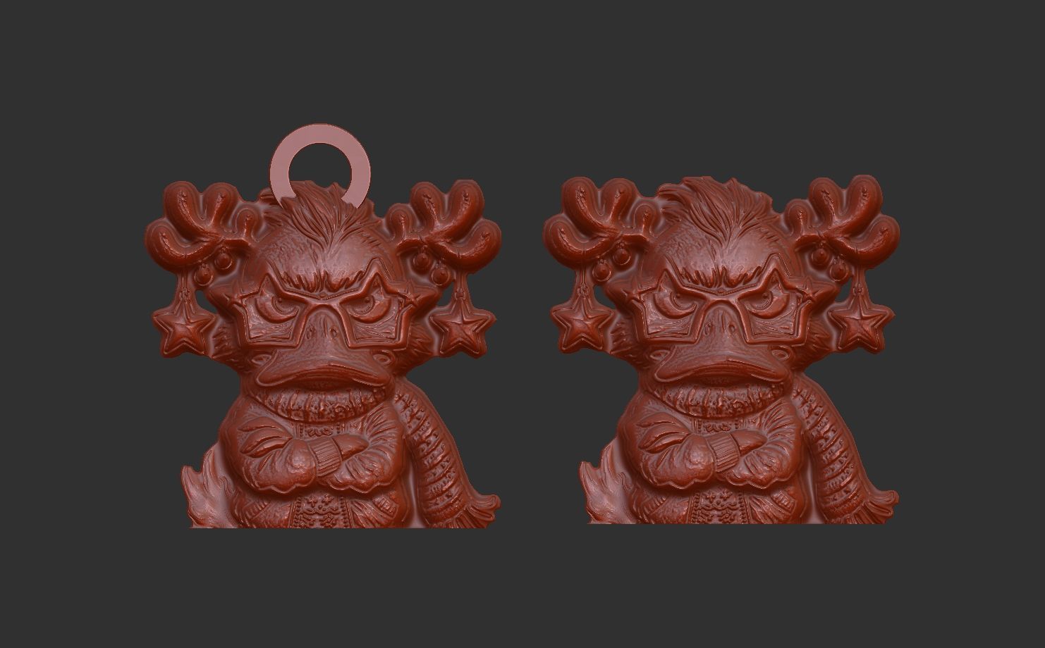 christmas duck decor 3  3D print model_3