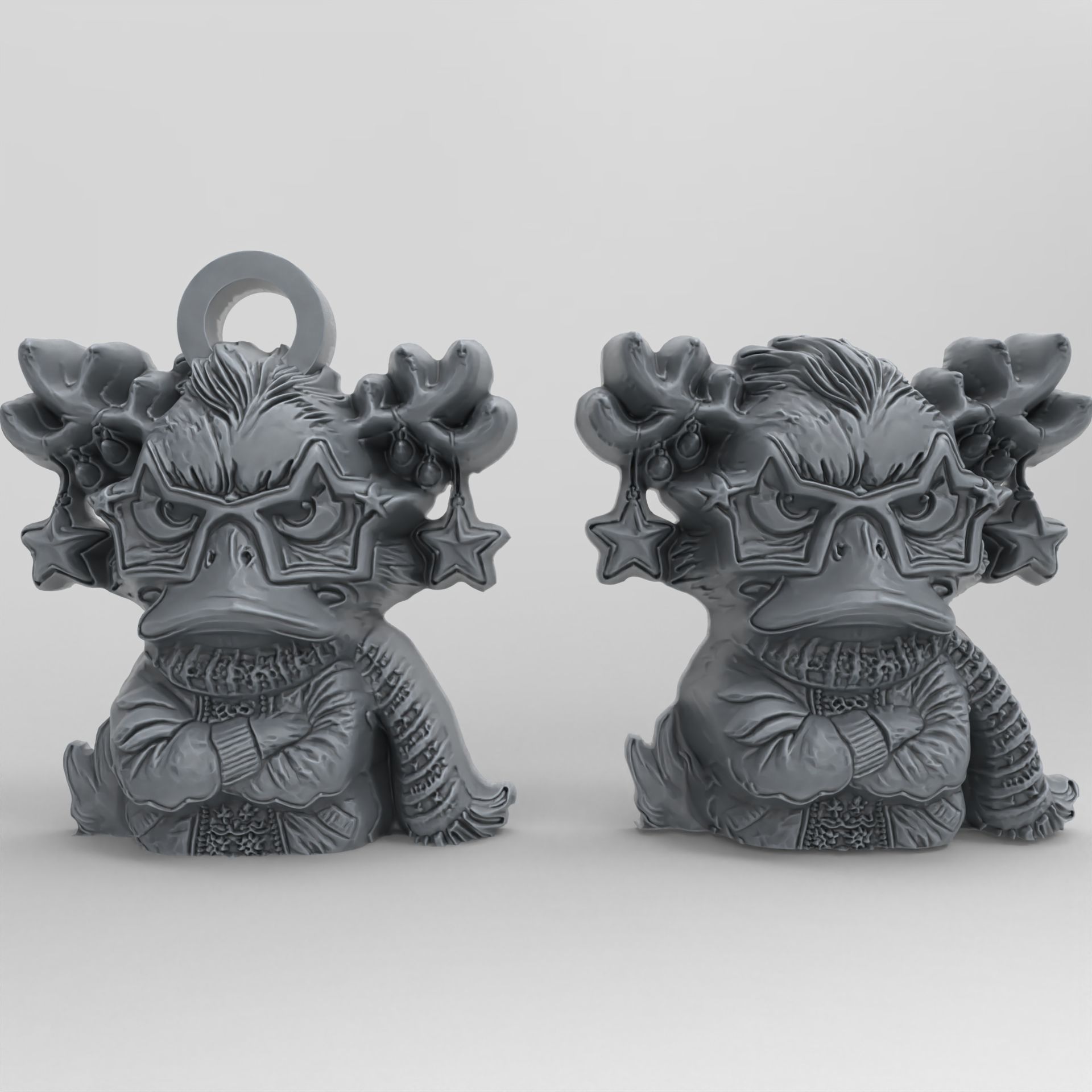 christmas duck decor 3  3D print model_1