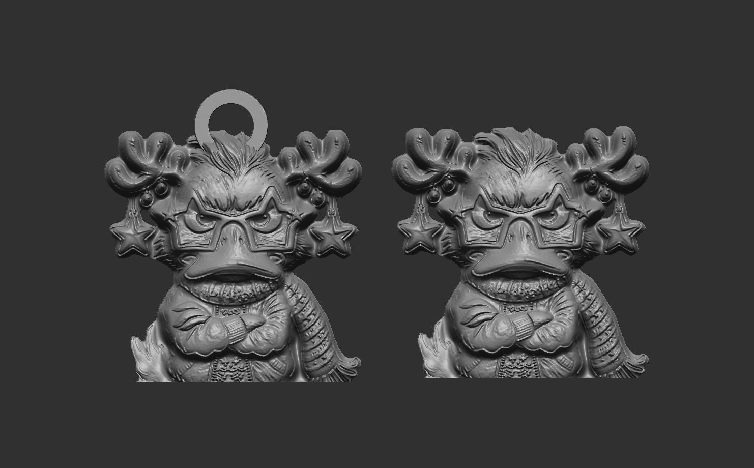 christmas duck decor 3  3D print model_5