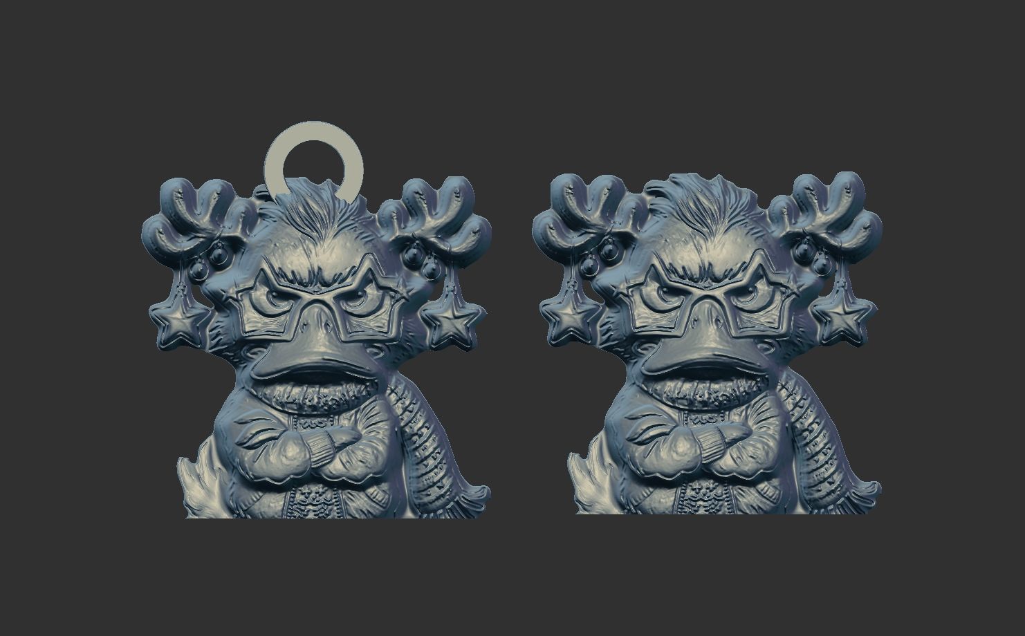 christmas duck decor 3  3D print model_4