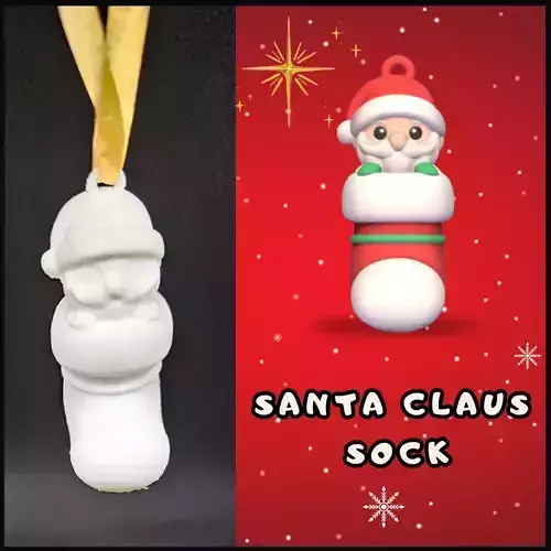 Santa Claus Sock 3D print model Santa Claus Sock 3D print model