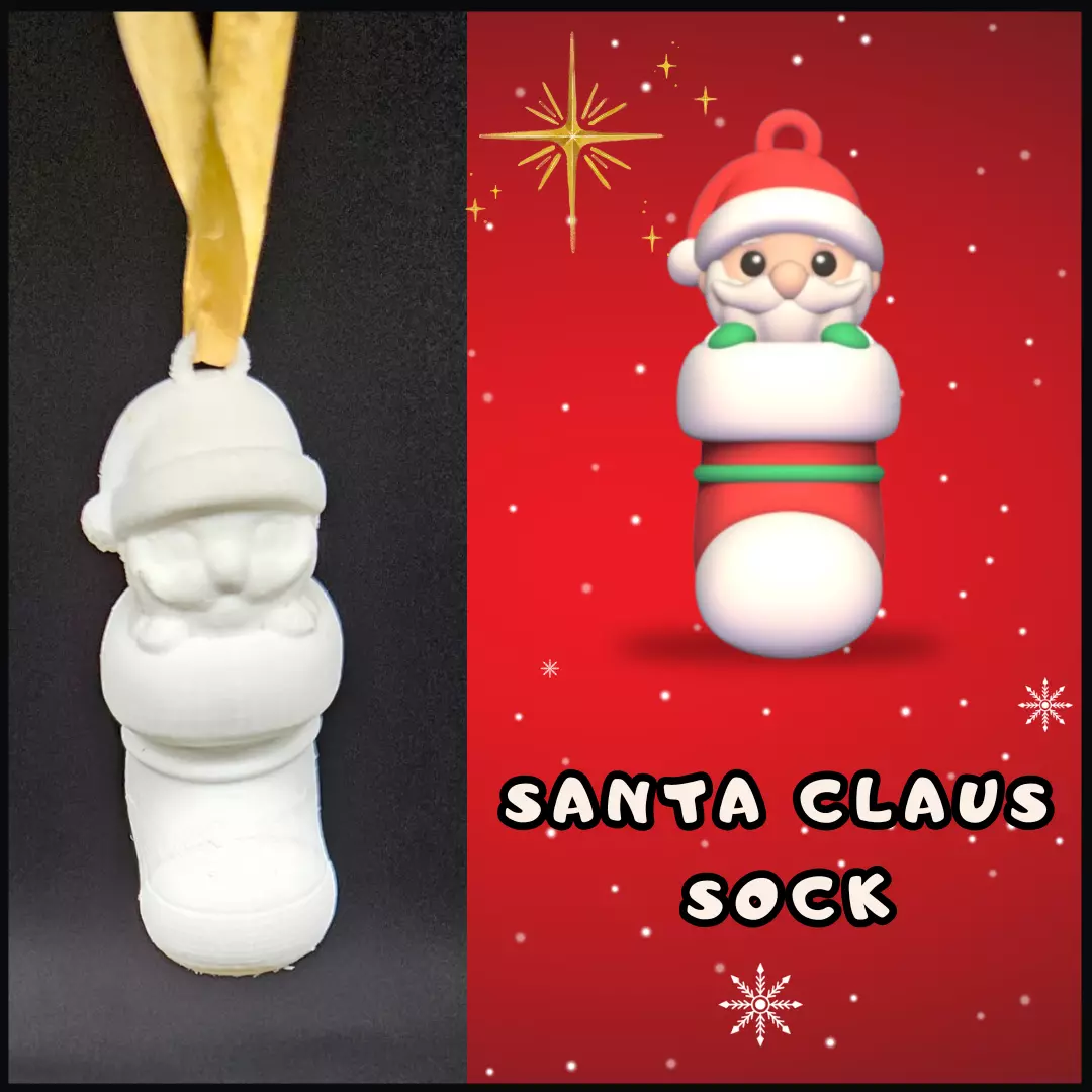 Santa Claus Sock 3D print model_0