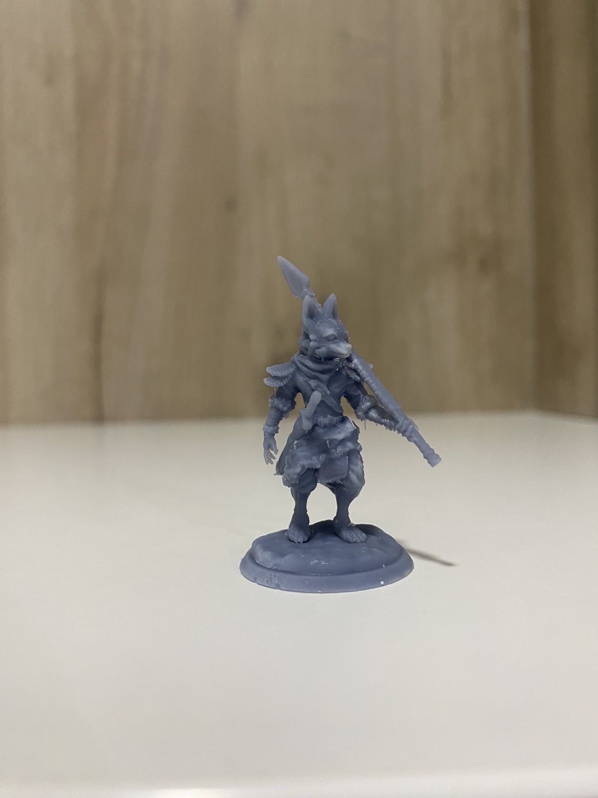 Fox scout or ranger with spear pre supported 3D print model_6