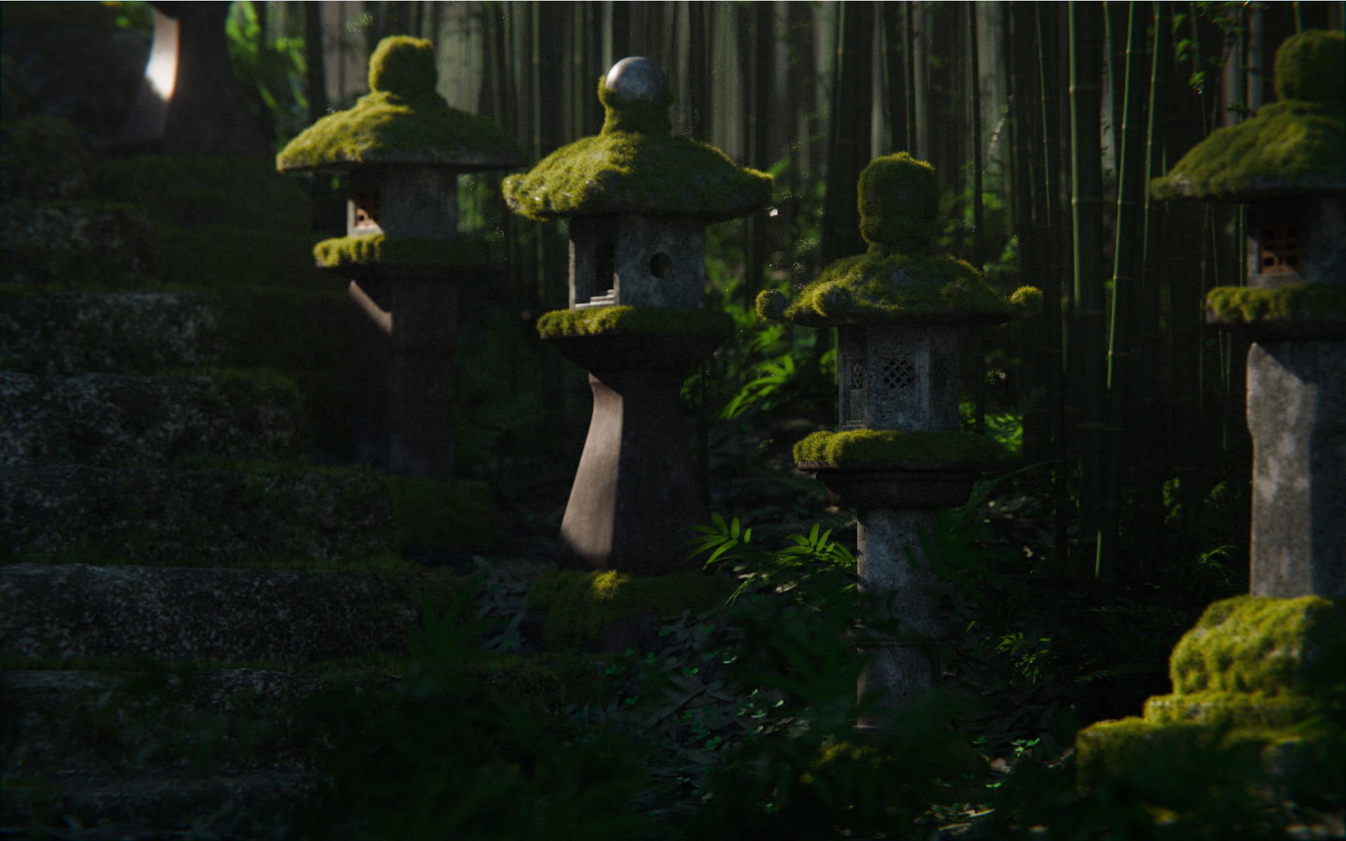 Bamboo Forest 3d Scene 3D model_1