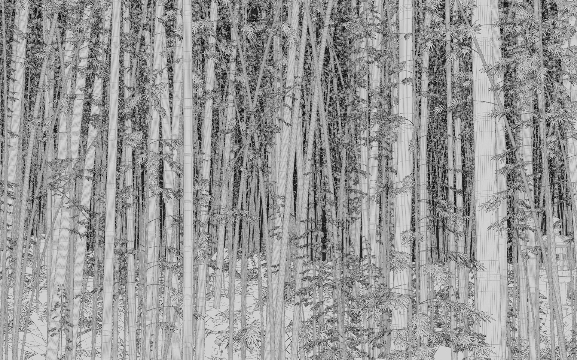 Bamboo Forest 3d Scene 3D model_14