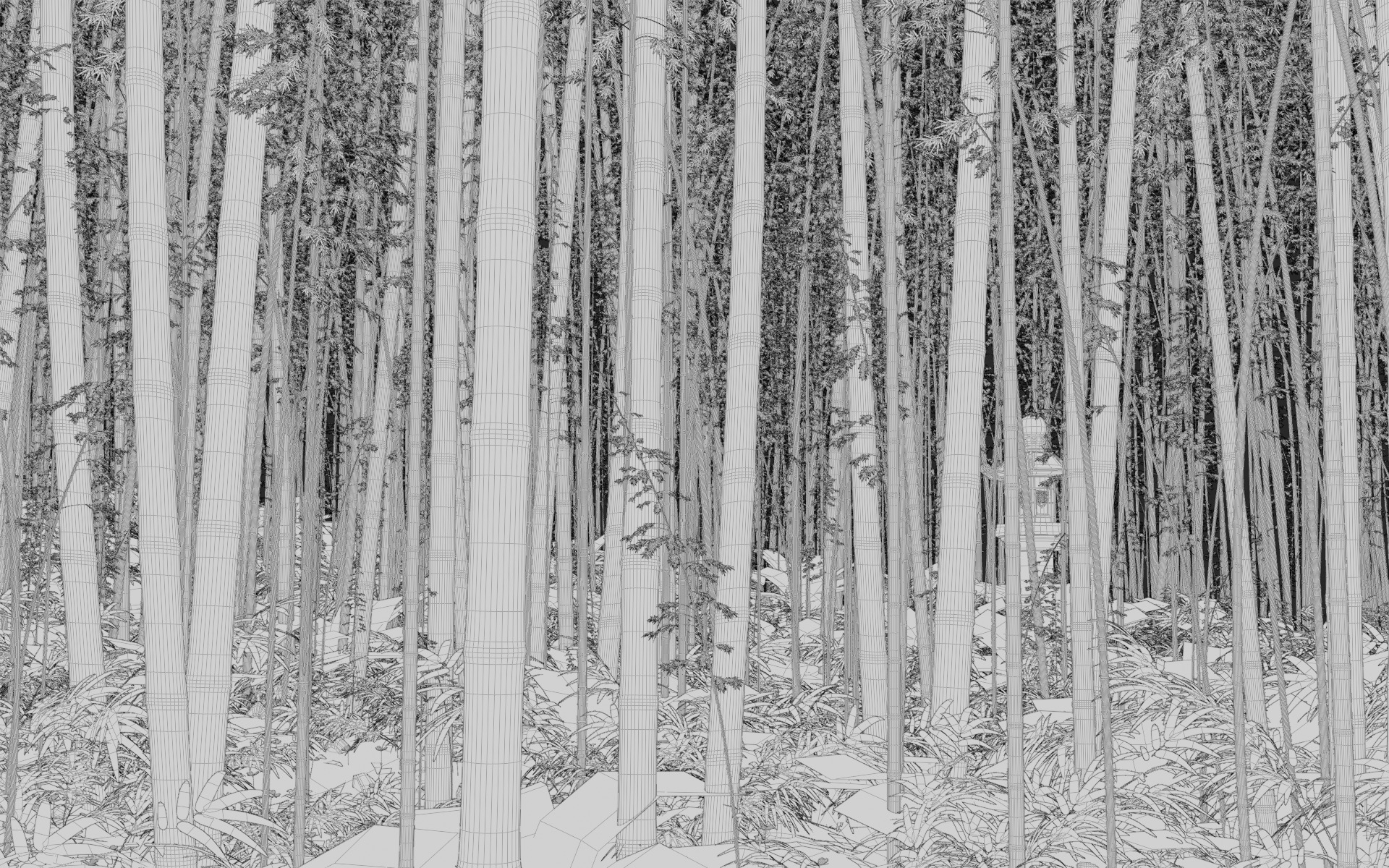 Bamboo Forest 3d Scene 3D model_11