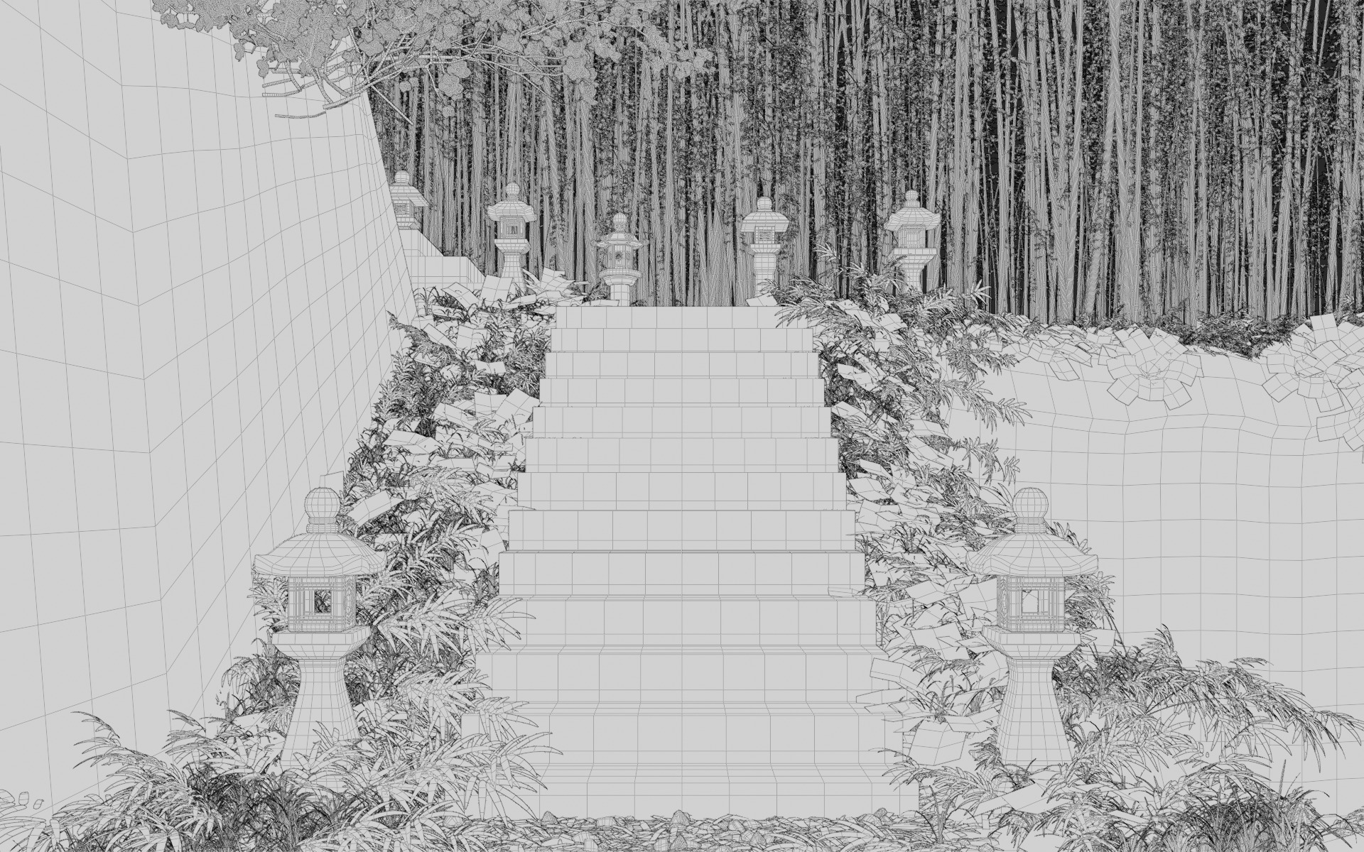 Bamboo Forest 3d Scene 3D model_13