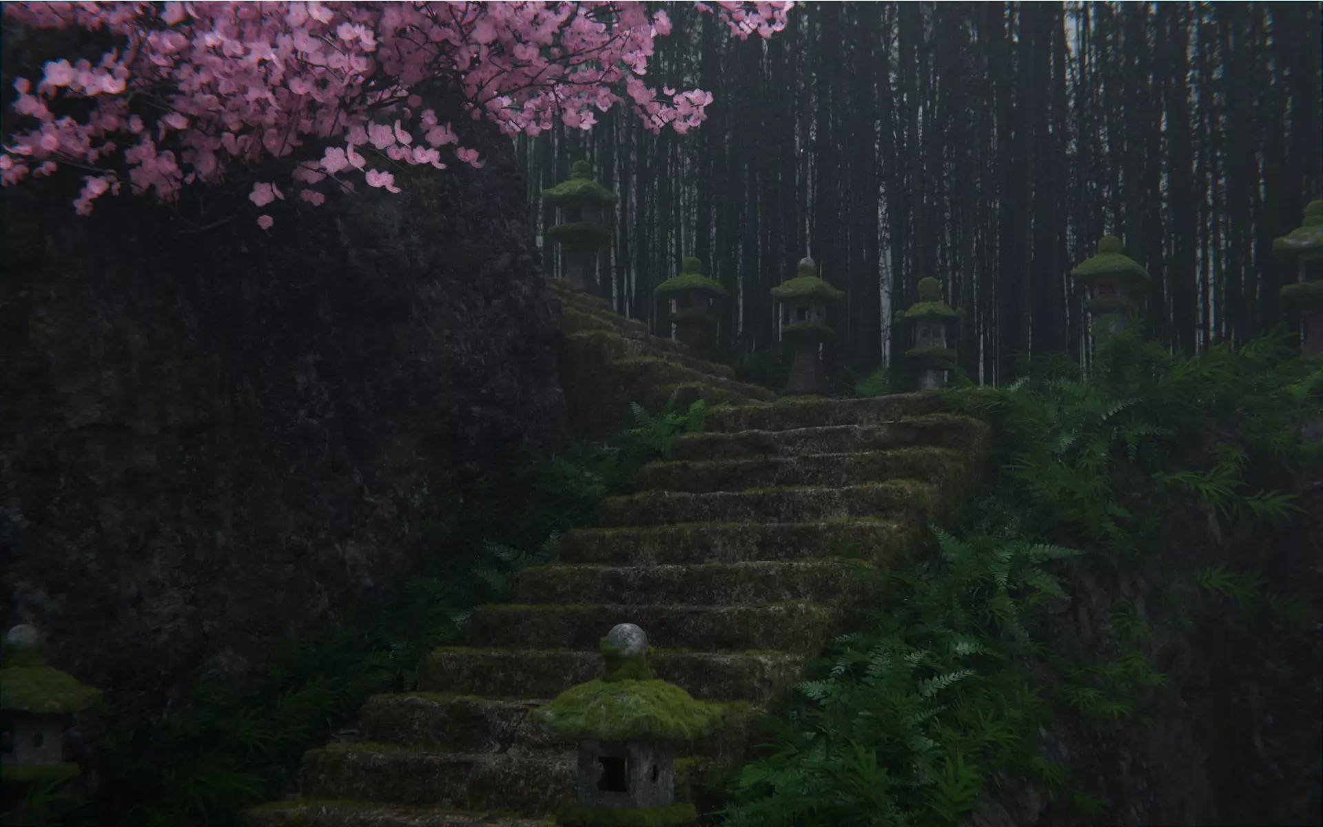 Bamboo Forest 3d Scene 3D model_0