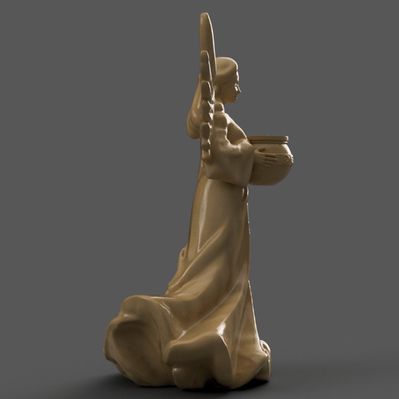 angel for christmas decoration candle holder 003 3D print model_3