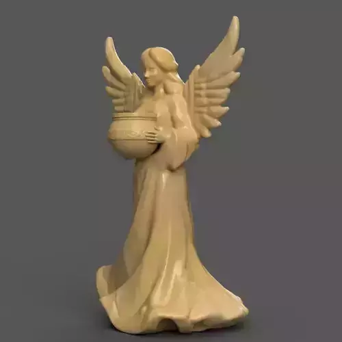 angel for christmas decoration candle holder 003 3D print model