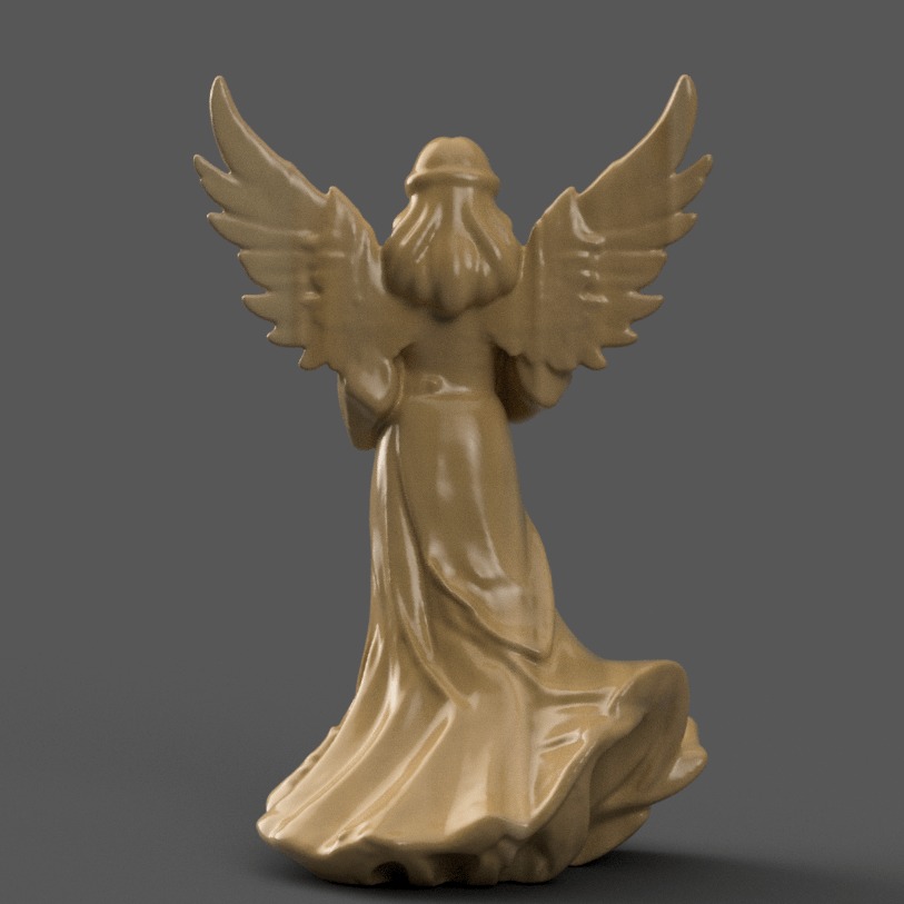 angel for christmas decoration candle holder 003 3D print model_7