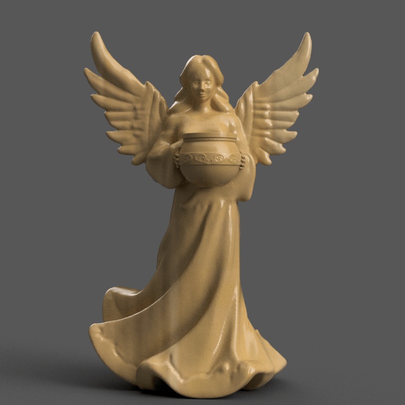 angel for christmas decoration candle holder 003 3D print model_5