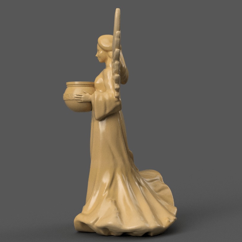 angel for christmas decoration candle holder 003 3D print model_6