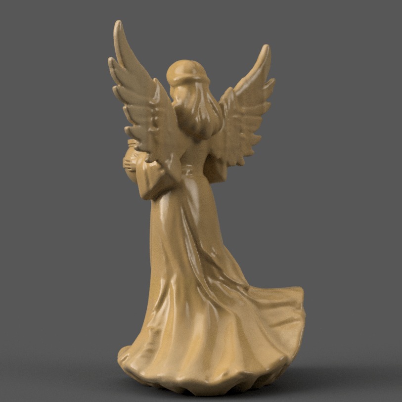angel for christmas decoration candle holder 003 3D print model_1