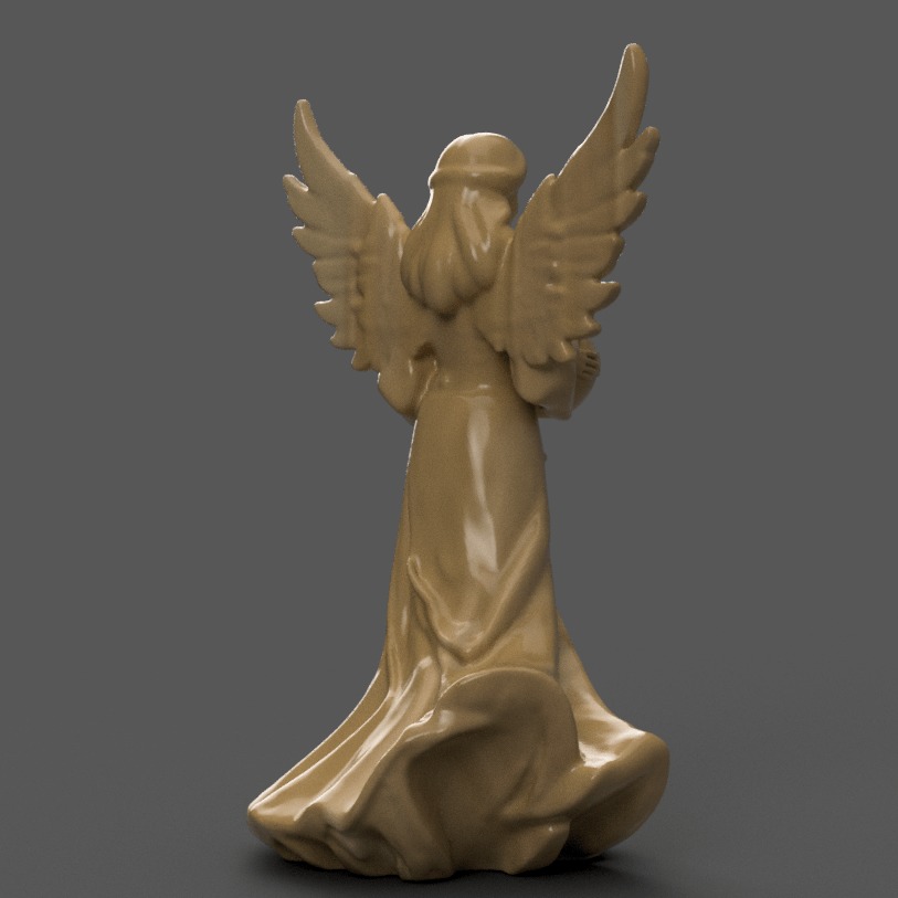 angel for christmas decoration candle holder 003 3D print model_4