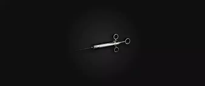 Vaccine Syringe I PBR Model I Game Ready Low-poly 3D model