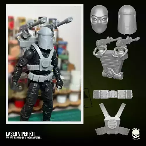 Laser Viper GI Joe Fan Art 3D printable File For Action Figures
