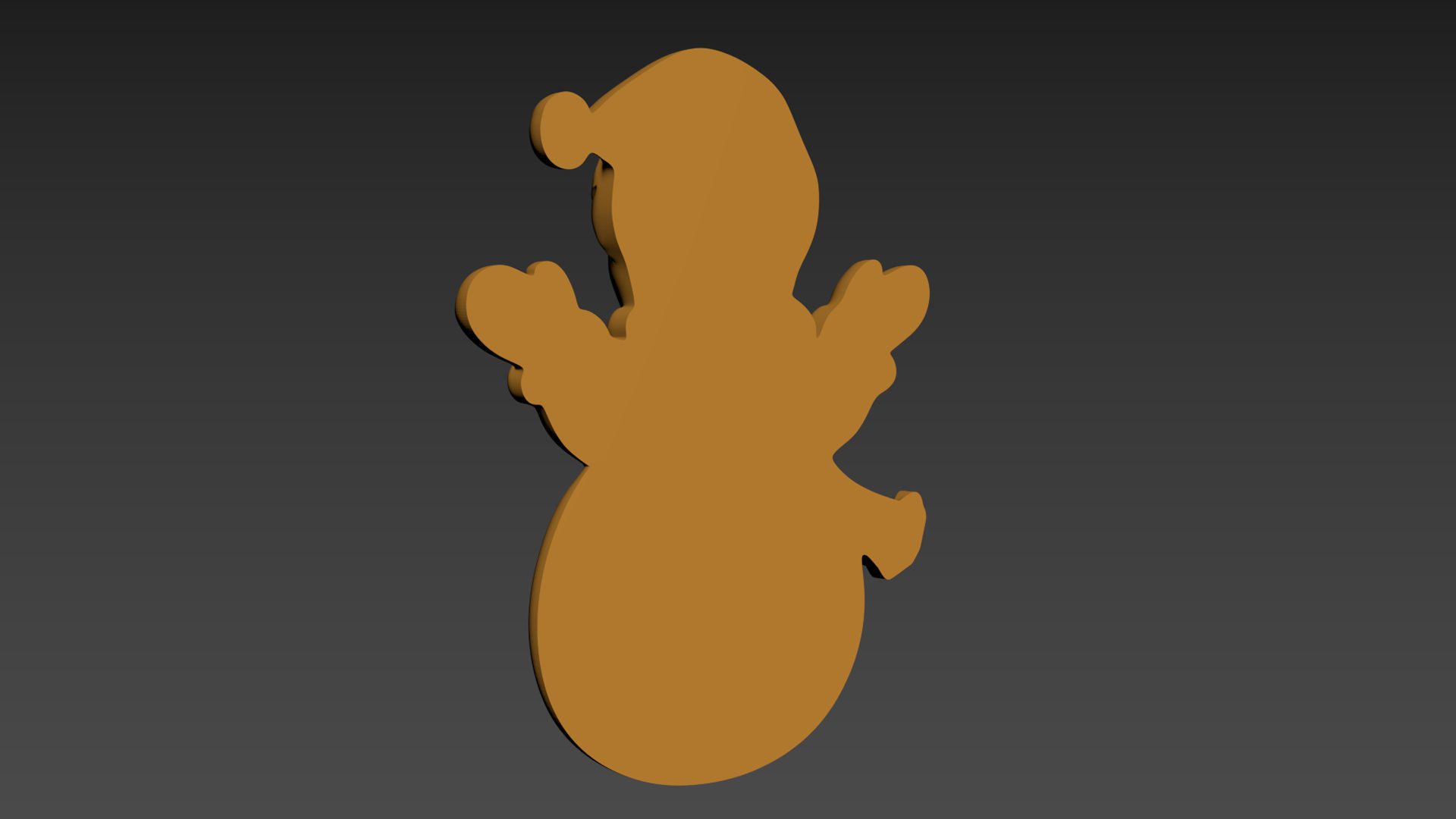 Snowman Relief 3D print model_10