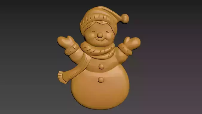 Snowman Relief 3D print model Snowman Relief 3D print model