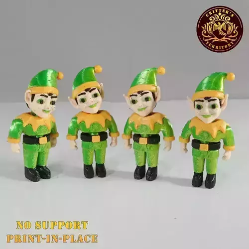 Flexi Mini Christmas Elf Christmas Special No support 3D print model