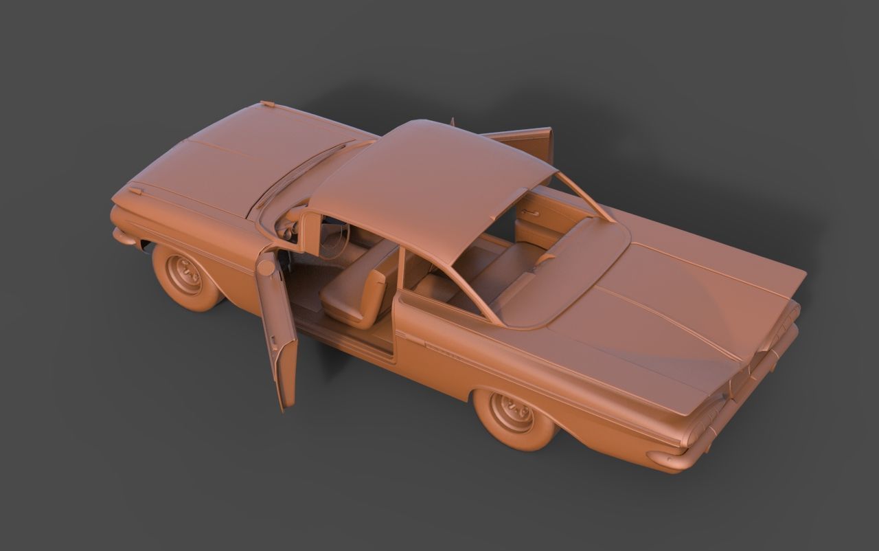 Chevrolet Impala Coupe 1959 3D print model_4