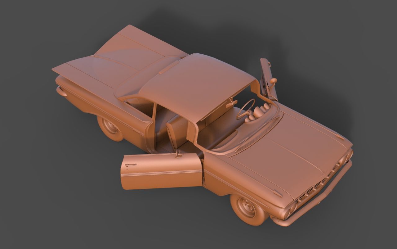Chevrolet Impala Coupe 1959 3D print model_5