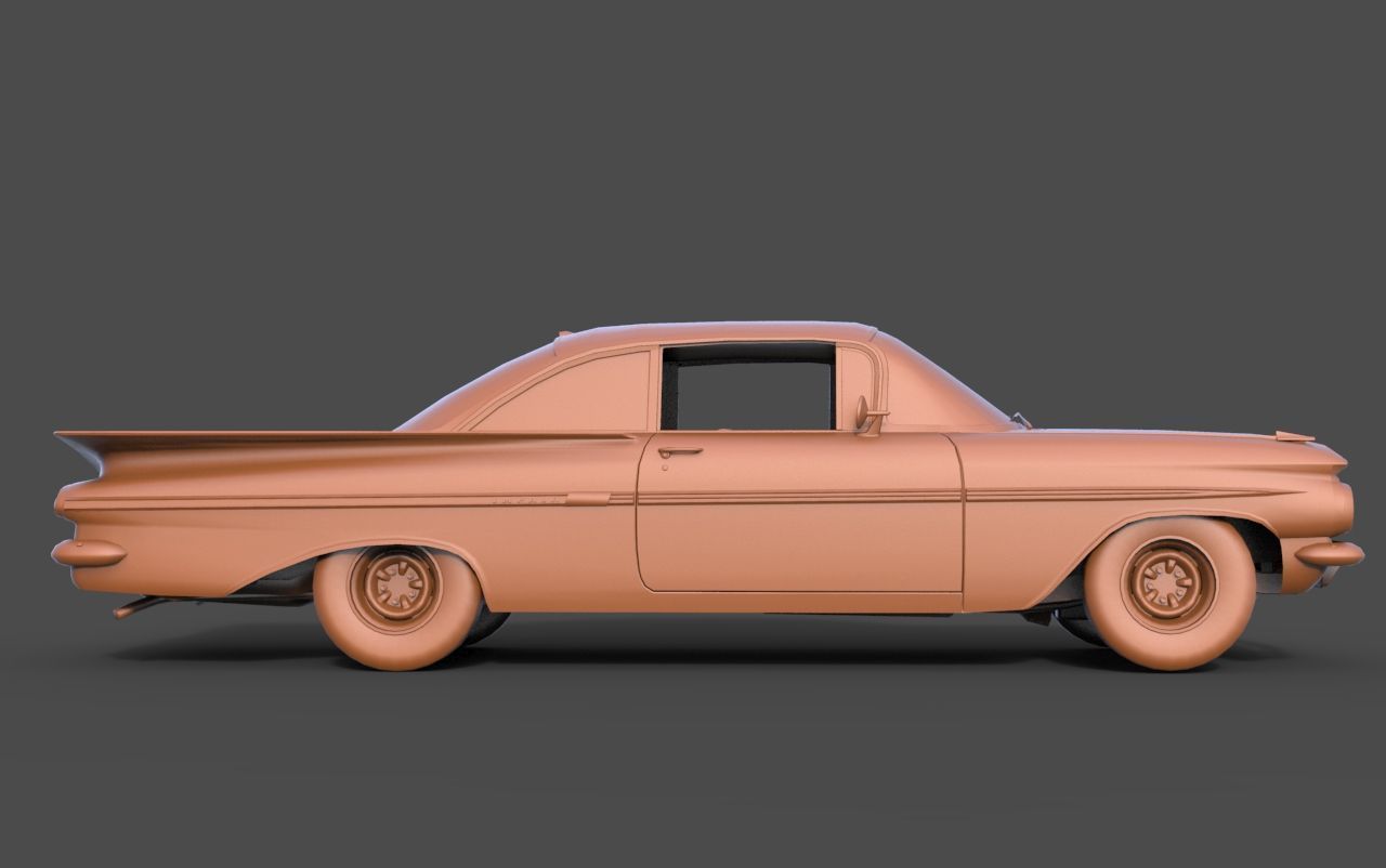 Chevrolet Impala Coupe 1959 3D print model_2