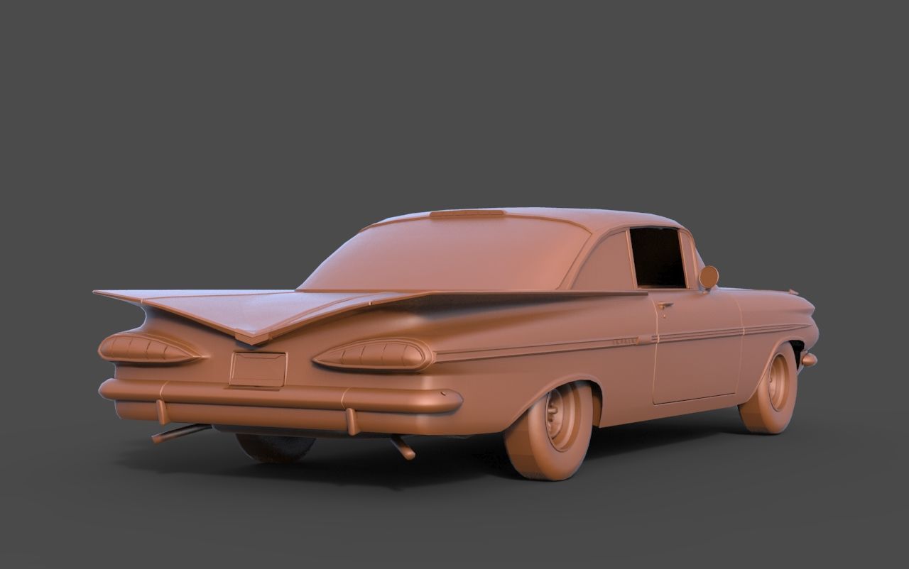 Chevrolet Impala Coupe 1959 3D print model_3