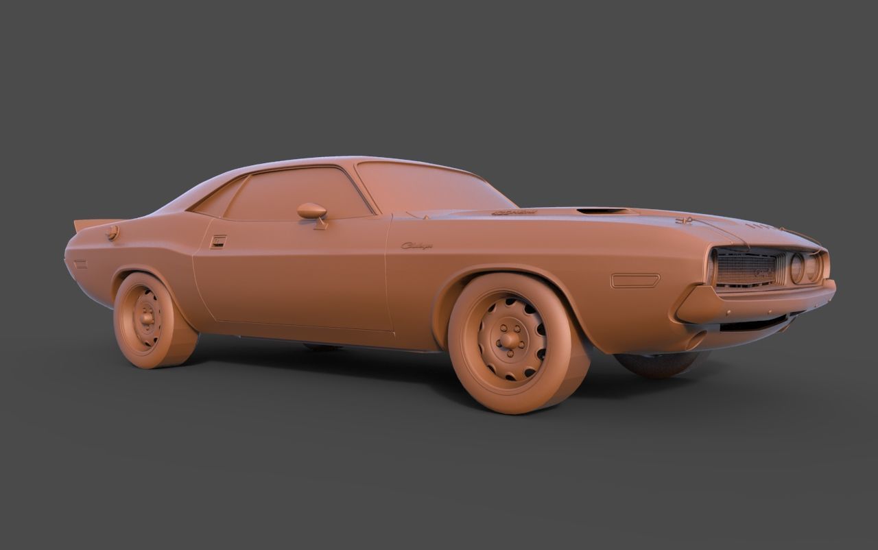 Dodge Challenger 3D print model_1