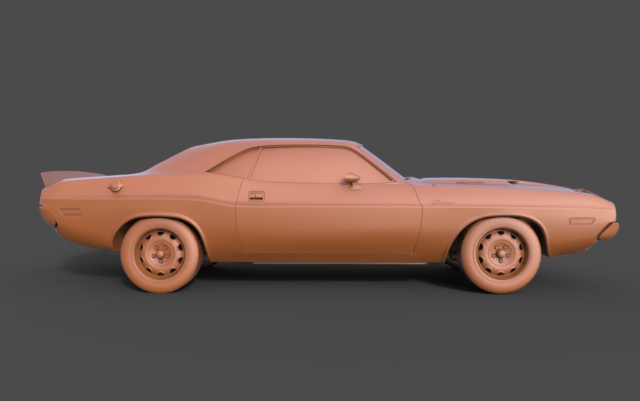 Dodge Challenger 3D print model_2
