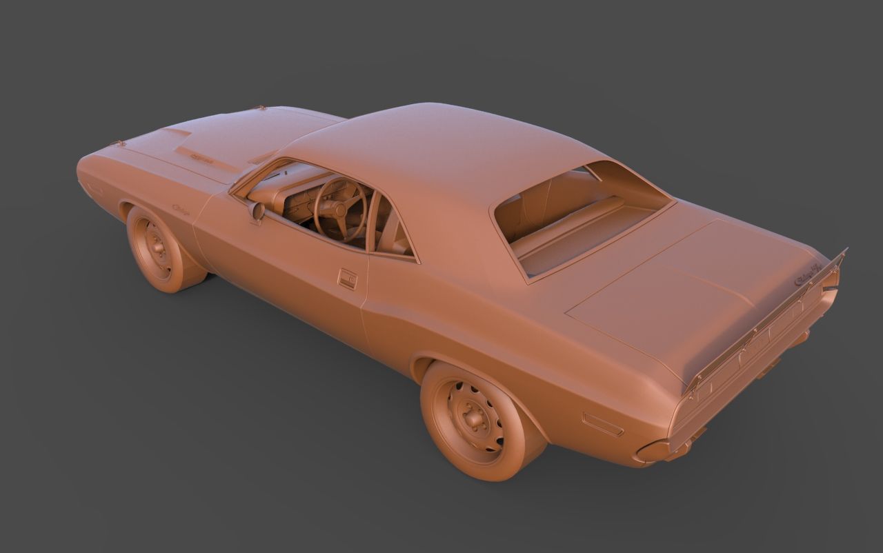 Dodge Challenger 3D print model_4