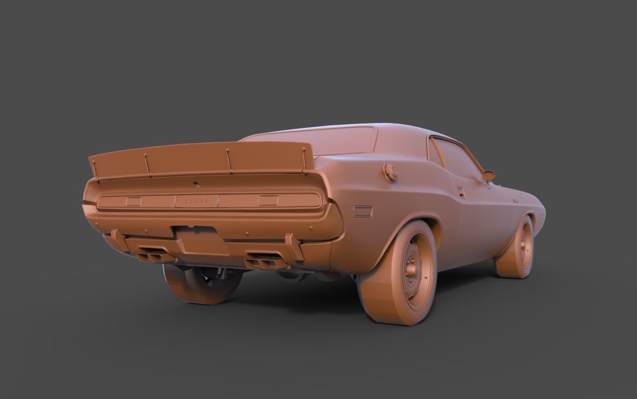 Dodge Challenger 3D print model_3