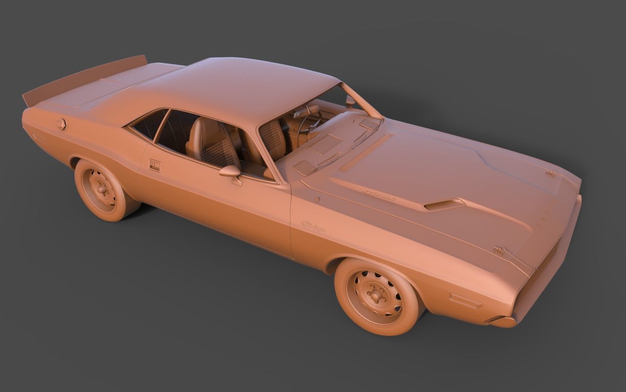 Dodge Challenger 3D print model_5