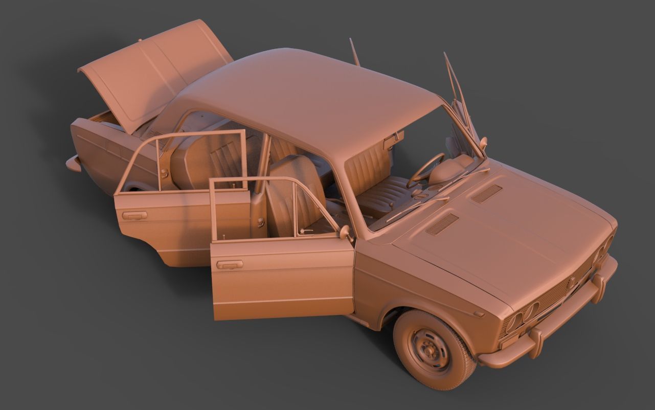 Vaz 2103 3D print model_5