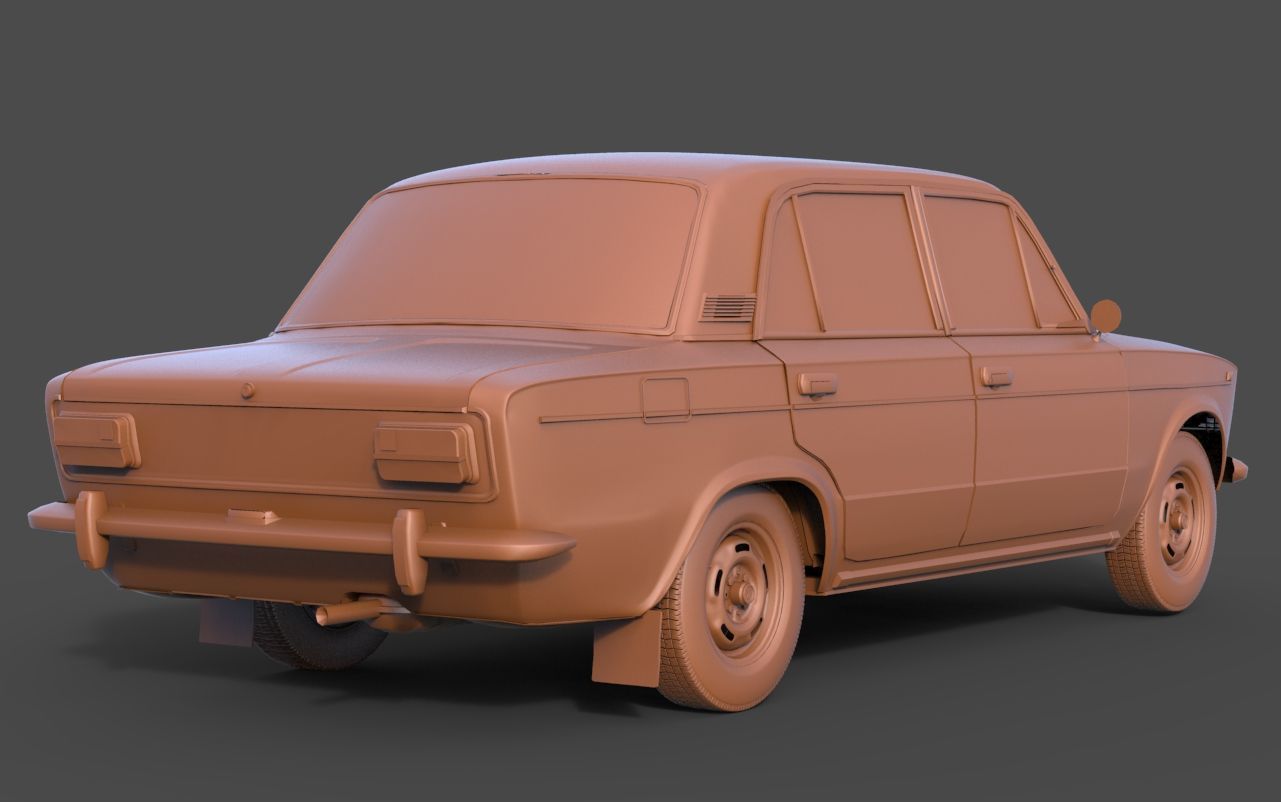 Vaz 2103 3D print model_3